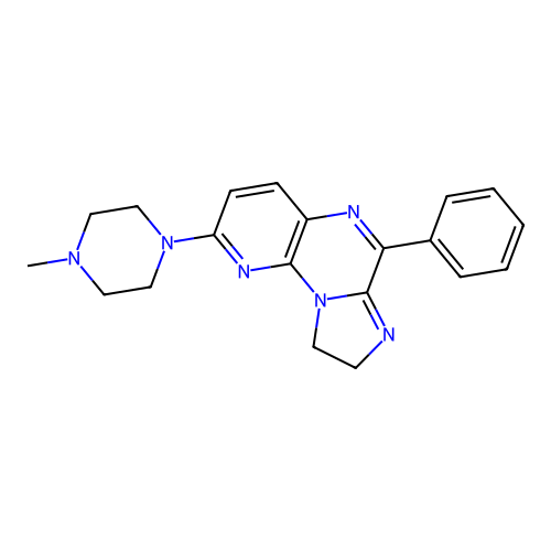 8,9-Dihydro-2-(4-methyl-1-piperazinyl)-6-phenylimidazo[1,2-a]pyrido[3,2-e]pyrazine structure