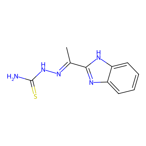 2-Acetylbenzimidazolethiosemicarbazone structure