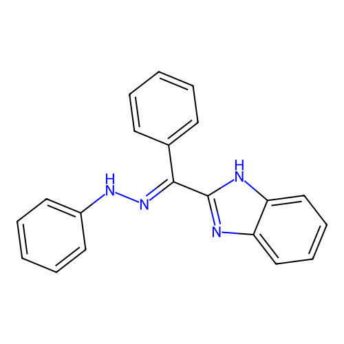 N-[[1H-benzimidazol-2-yl(phenyl)methylidene]amino]aniline structure