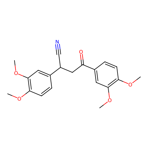 2,4-双(3,4-二甲氧基苯基)-4-氧代丁腈 structure