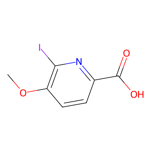 6-Iodo-5-methoxypyridine-2-carboxylic acid structure