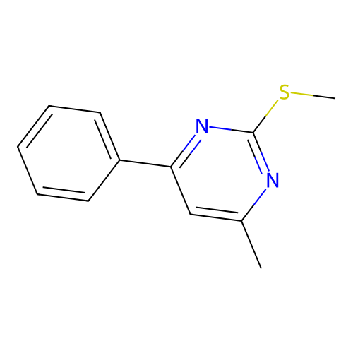 4-Methyl-2-(methylsulfanyl)-6-phenylpyrimidine structure