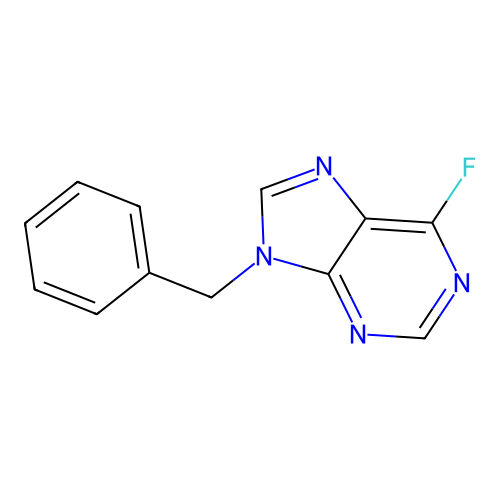 6-Fluoro-9-benzylpurine structure