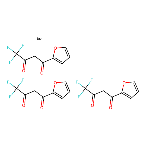 Europium;tris(4,4,4-trifluoro-1-(furan-2-yl)butane-1,3-dione) structure