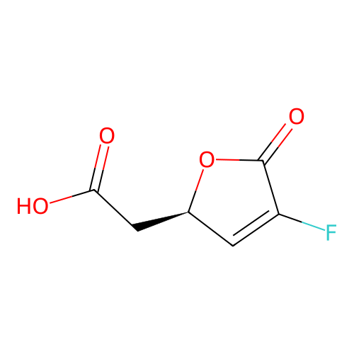 2-[(2R)-4-fluoro-5-oxo-2H-furan-2-yl]acetic Acid structure