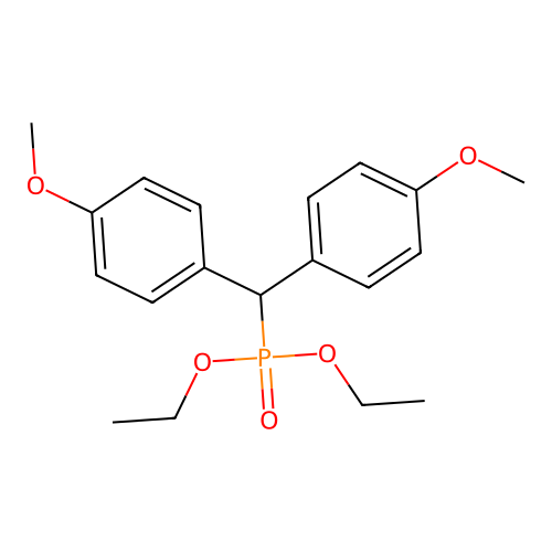 Phosphonic acid, [bis(4-methoxyphenyl)methyl]-, diethyl ester structure