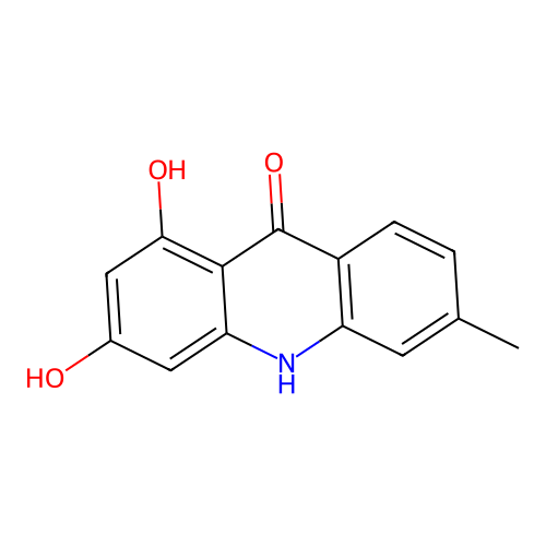 1,3-Dihydroxy-6-methyl-9(10)-acridinone structure