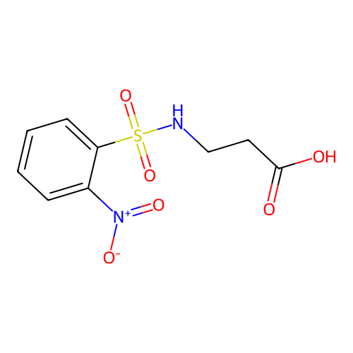 N-(2-Nitrobenzene-1-sulfonyl)-beta-alanine structure