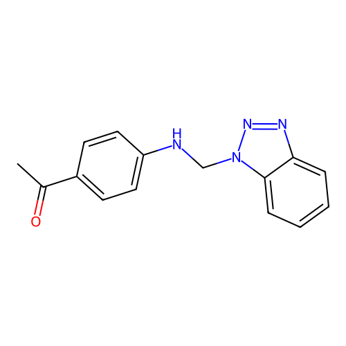1-{4-[(1H-benzotriazol-1-ylmethyl)amino]phenyl}ethanone structure