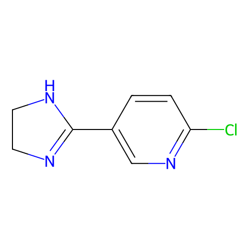 2-chloro-5-(4,5-dihydro-1H-imidazol-2-yl)pyridine structure