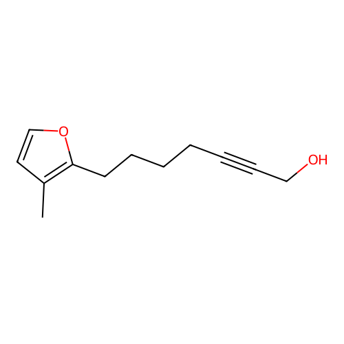 7-(3-Methylfuran-2-yl)hept-2-yn-1-ol structure