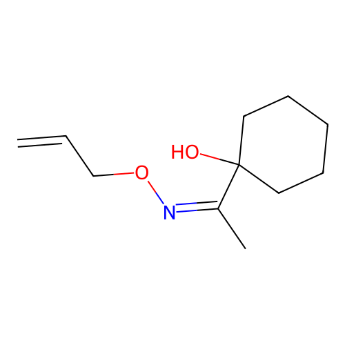 Ethanone, 1-(1-hydroxycyclohexyl)-, O-2-propenyloxime structure