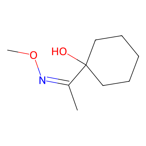 Ethanone, 1-(1-hydroxycyclohexyl)-, O-methyloxime structure