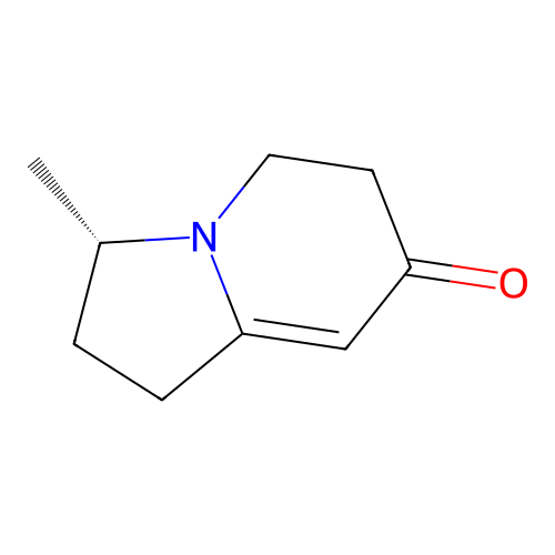 (3S)-3-methyl-2,3,5,6-tetrahydro-1H-indolizin-7-one structure