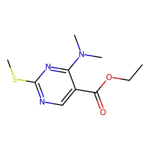Ethyl 4-(dimethylamino)-2-methylsulfanylpyrimidine-5-carboxylate structure