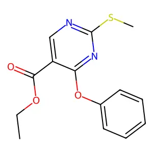 Ethyl 2-methylsulfanyl-4-phenoxypyrimidine-5-carboxylate structure