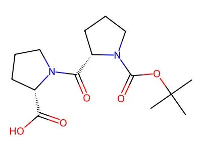Methanone, (2-carboxypyrrolidin-1-yl)-[1-(t-butoxycarbonyl)pyrrolidin-2-yl]- structure