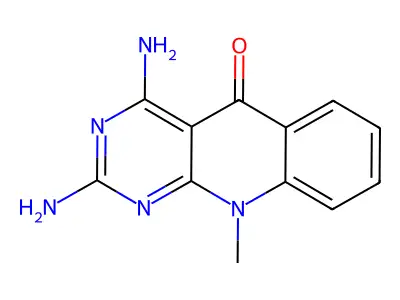 Pyrimido[4,5-b]quinolin-5(10H)-one, 2,4-diamino-10-methyl- structure