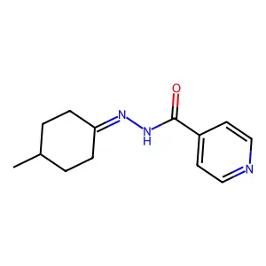 4-Pyridinecarboxylic acid, 2-(4-methylcyclohexylidene)hydrazide structure