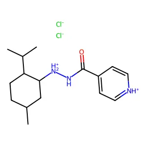 Isonicotinic acid, 2-p-menth-3-ylhydrazide, dihydrochloride structure