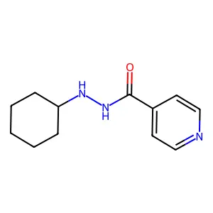 Isonicotinic acid, 2-cyclohexylhydrazide structure