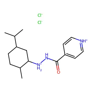 Isonicotinic acid, 2-p-menth-2-ylhydrazide, dihydrochloride structure