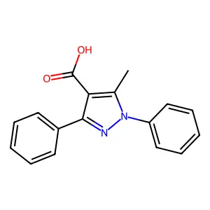5-methyl-1,3-diphenyl-1H-pyrazole-4-carboxylic acid structure
