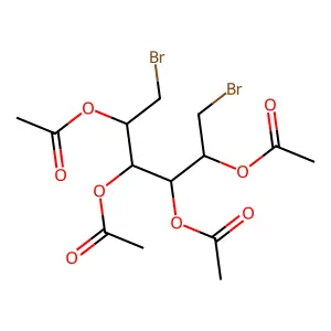 2,3,4,5-Tetra-O-acetyl-1,6-dibromo-1,6-dideoxyhexitol structure