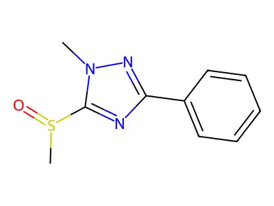 5-(Methanesulfinyl)-1-methyl-3-phenyl-1H-1,2,4-triazole structure