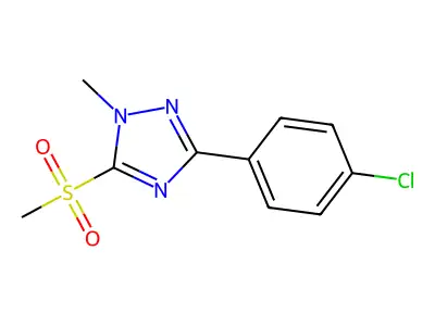 1H-1,2,4-Triazole, 3-(4-chlorophenyl)-1-methyl-5-(methylsulfonyl)- structure