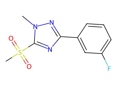 1H-1,2,4-Triazole, 3-(3-fluorophenyl)-1-methyl-5-(methylsulfonyl)- structure
