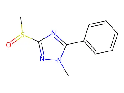 1H-1,2,4-Triazole, 1-methyl-3-(methylsulfinyl)-5-phenyl- structure