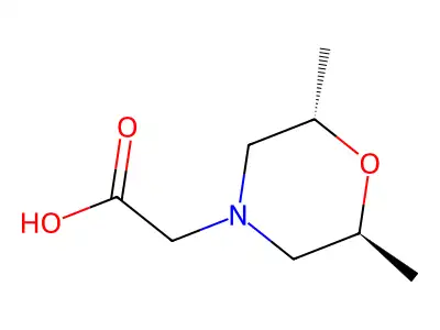 2-(2,6-Dimethylmorpholin-4-yl)acetic acid structure