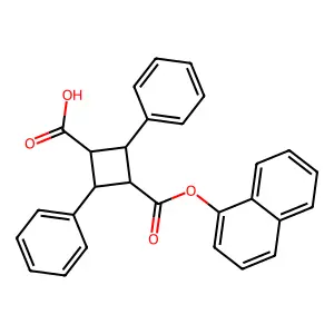 (2S,4S)-3-naphthalen-1-yloxycarbonyl-2,4-diphenylcyclobutane-1-carboxylic acid structure