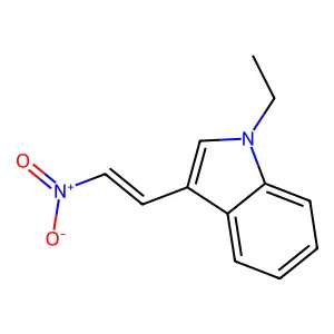 1-ethyl-3-(2-nitro-vinyl)-1H-indole structure