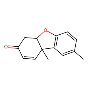 (4aR,9bR)-8,9b-dimethyl-4,4a-dihydrodibenzofuran-3-one structure