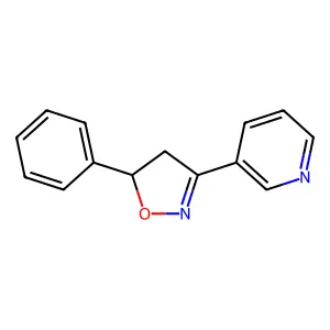 Pyridine, 3-(4,5-dihydro-5-phenyl-3-isoxazolyl)- structure