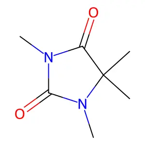 1,3-Dimethyl-5,5-dimethylhydantoin structure