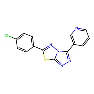 6-(4-Chlorophenyl)-3-pyridin-3-yl-[1,2,4]triazolo[3,4-b][1,3,4]thiadiazole structure