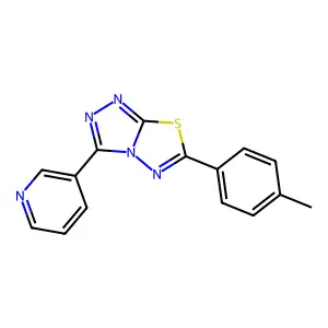 6-(4-Methylphenyl)-3-pyridin-3-yl-[1,2,4]triazolo[3,4-b][1,3,4]thiadiazole structure