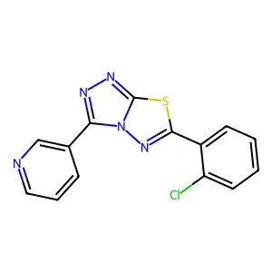 6-(2-Chlorophenyl)-3-pyridin-3-yl-[1,2,4]triazolo[3,4-b][1,3,4]thiadiazole structure