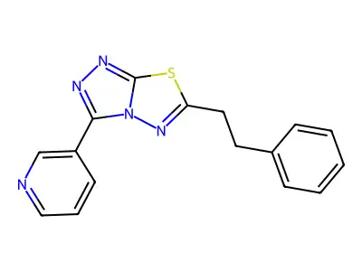 6-(2-Phenylethyl)-3-(3-pyridinyl)[1,2,4]triazolo[3,4-b][1,3,4]thiadiazole structure