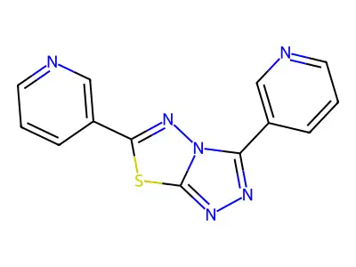 3,6-Dipyridin-3-yl-[1,2,4]triazolo[3,4-b][1,3,4]thiadiazole structure