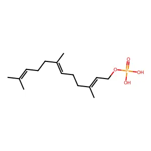3,7,11-Trimethyldodeca-2,6,10-trienyl dihydrogen phosphate structure