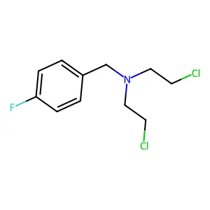 Benzenemethanamine, N,N-bis(2-chloroethyl)-4-fluoro- structure