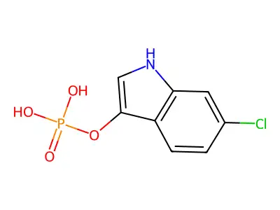 6-氯-1H-吲哚-3-基磷酸二氢酯 structure