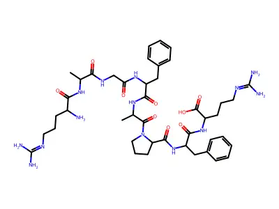 Arg-ala-gly-phe-ala-pro-phe-arg structure