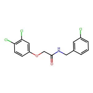 N-[(3-chlorophenyl)methyl]-2-(3,4-dichlorophenoxy)acetamide structure