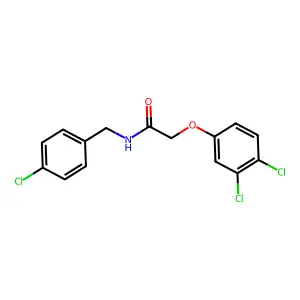 N-[(4-chlorophenyl)methyl]-2-(3,4-dichlorophenoxy)acetamide structure