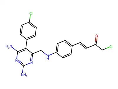 (E)-1-chloro-4-[4-[[2,6-diamino-5-(4-chlorophenyl)pyrimidin- structure